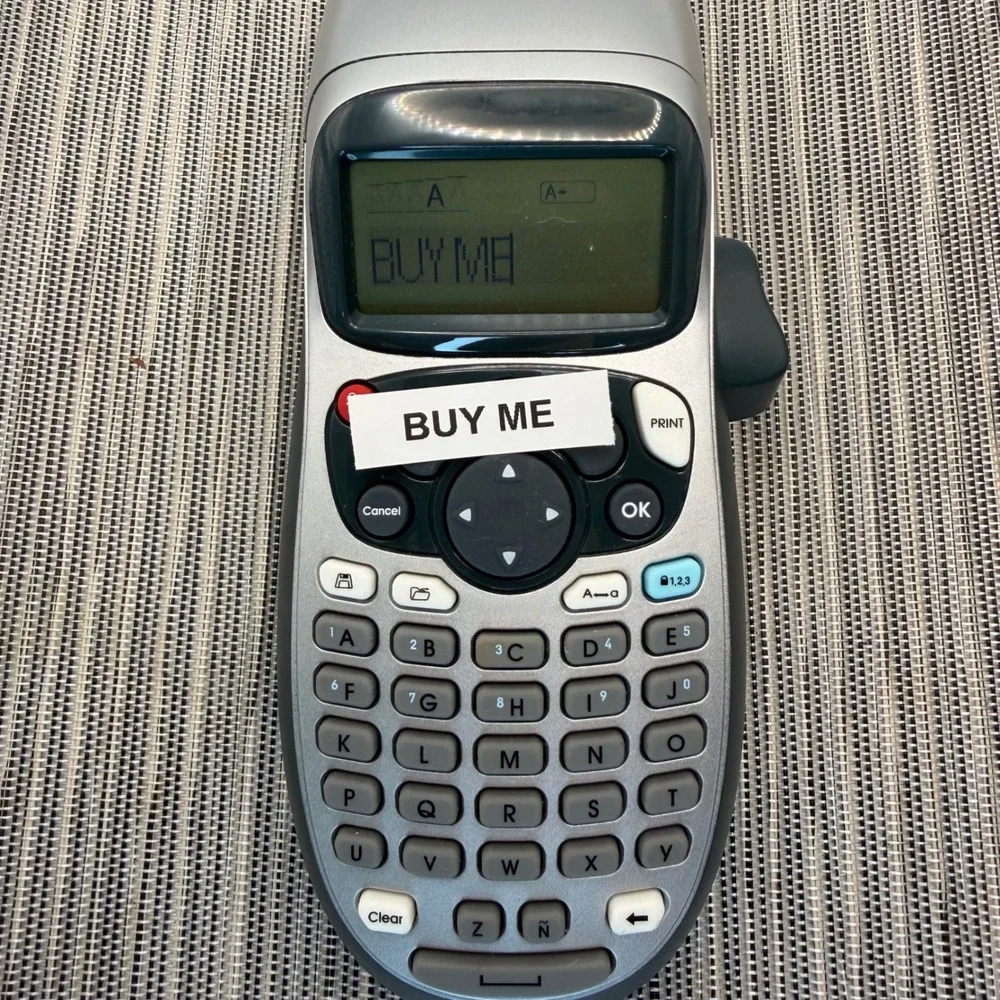 DYMO‎ LetraTag LT-100H Handheld Label Maker Silver with 2PK White Paper Refills